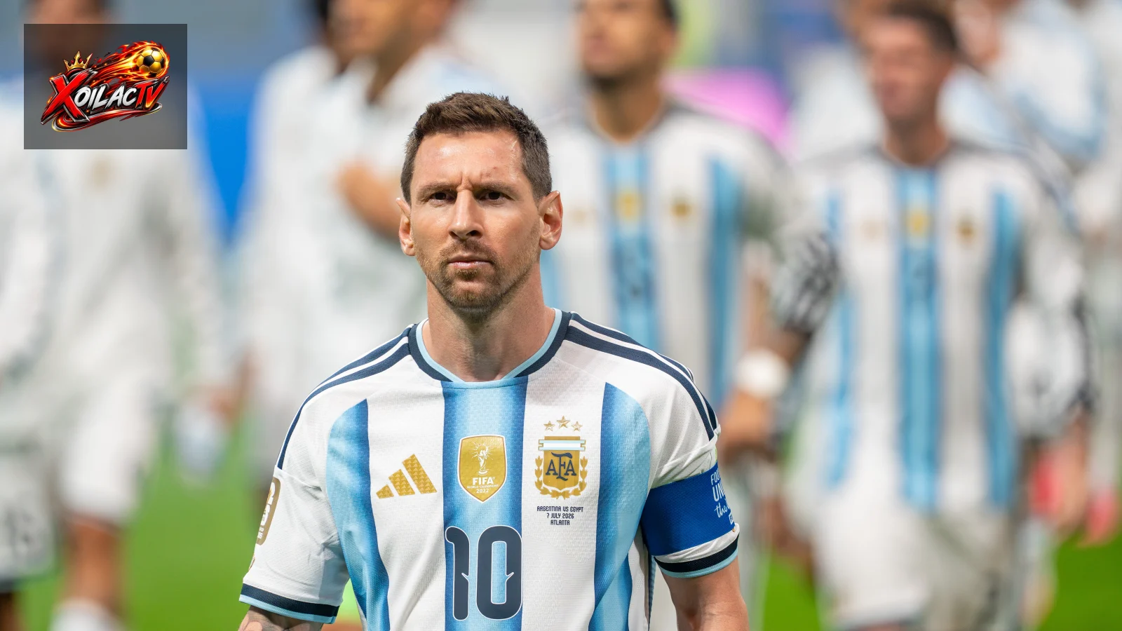 Lionel Messi thi đấu trong màu áo đội tuyển Argentina tại World Cup 2026